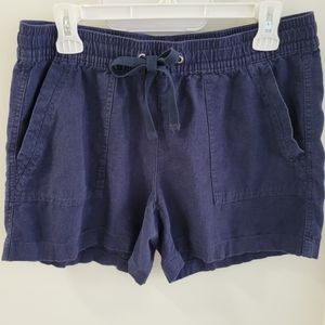 Nautica linen navy short